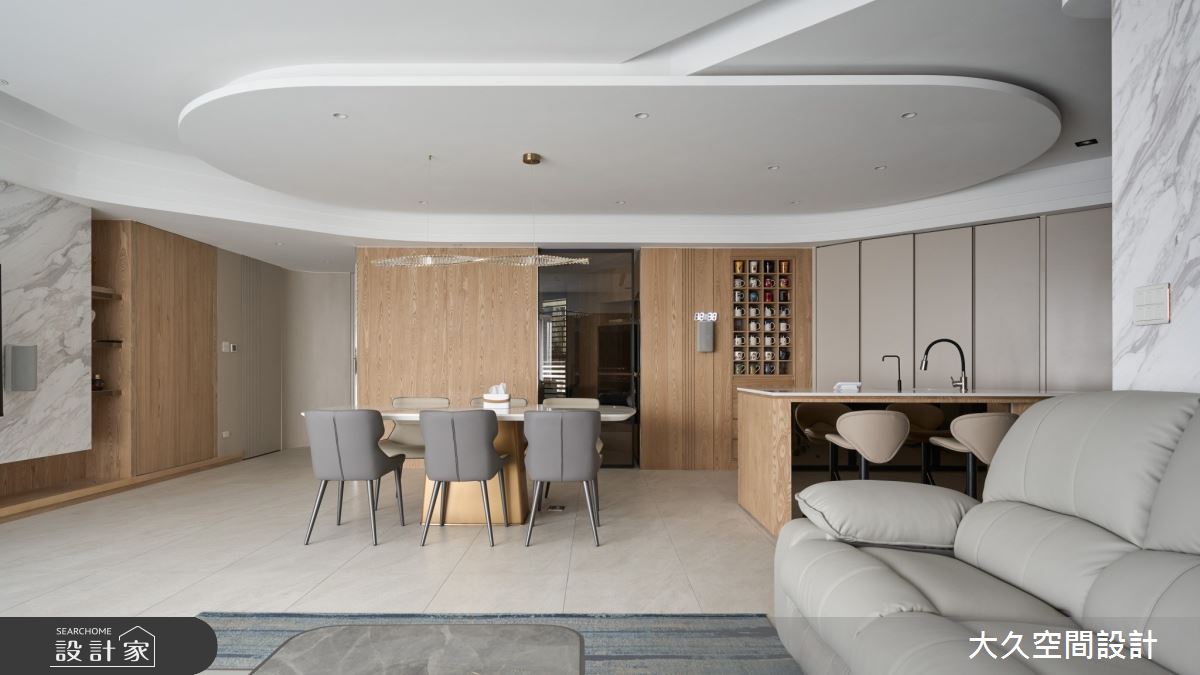 69坪新成屋(5年以下)＿飯店風客廳餐廳中島案例圖片＿大久空間設計有限公司＿大久_35之16