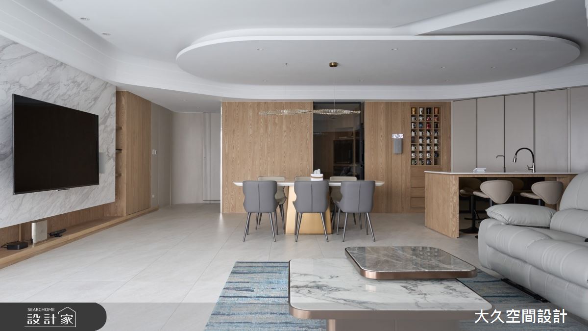 69坪新成屋(5年以下)＿飯店風客廳餐廳中島案例圖片＿大久空間設計有限公司＿大久_35之18
