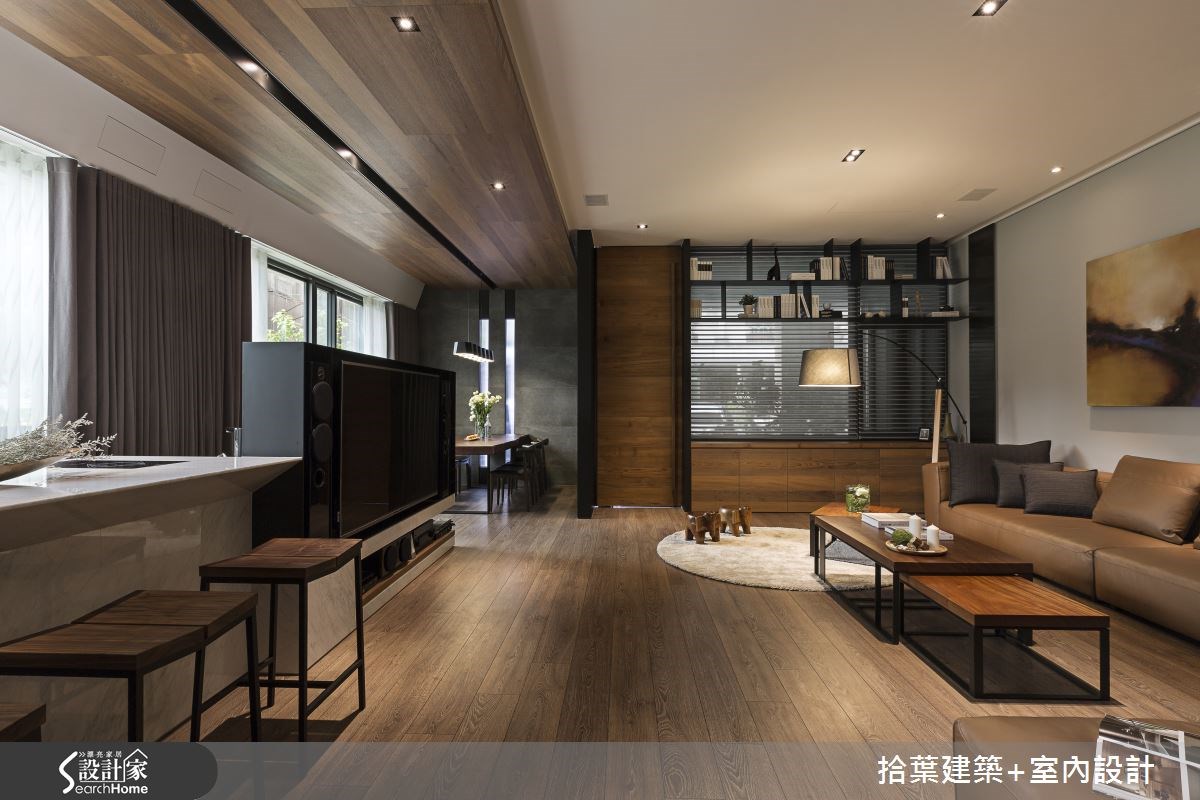 60坪老屋(16~30年)＿現代風客廳吧檯案例圖片＿拾葉建築+室內設計＿拾葉_01之5
