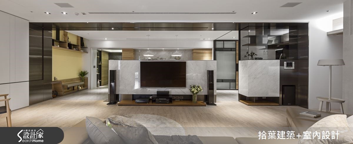 89坪新成屋(5年以下)＿現代風客廳案例圖片＿拾葉建築+室內設計＿拾葉_03之1
