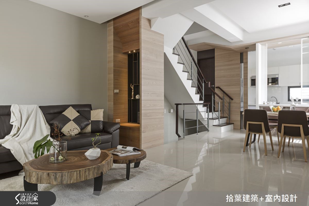40坪新成屋(5年以下)＿現代風客廳餐廳樓梯案例圖片＿拾葉建築+室內設計＿拾葉_07之4
