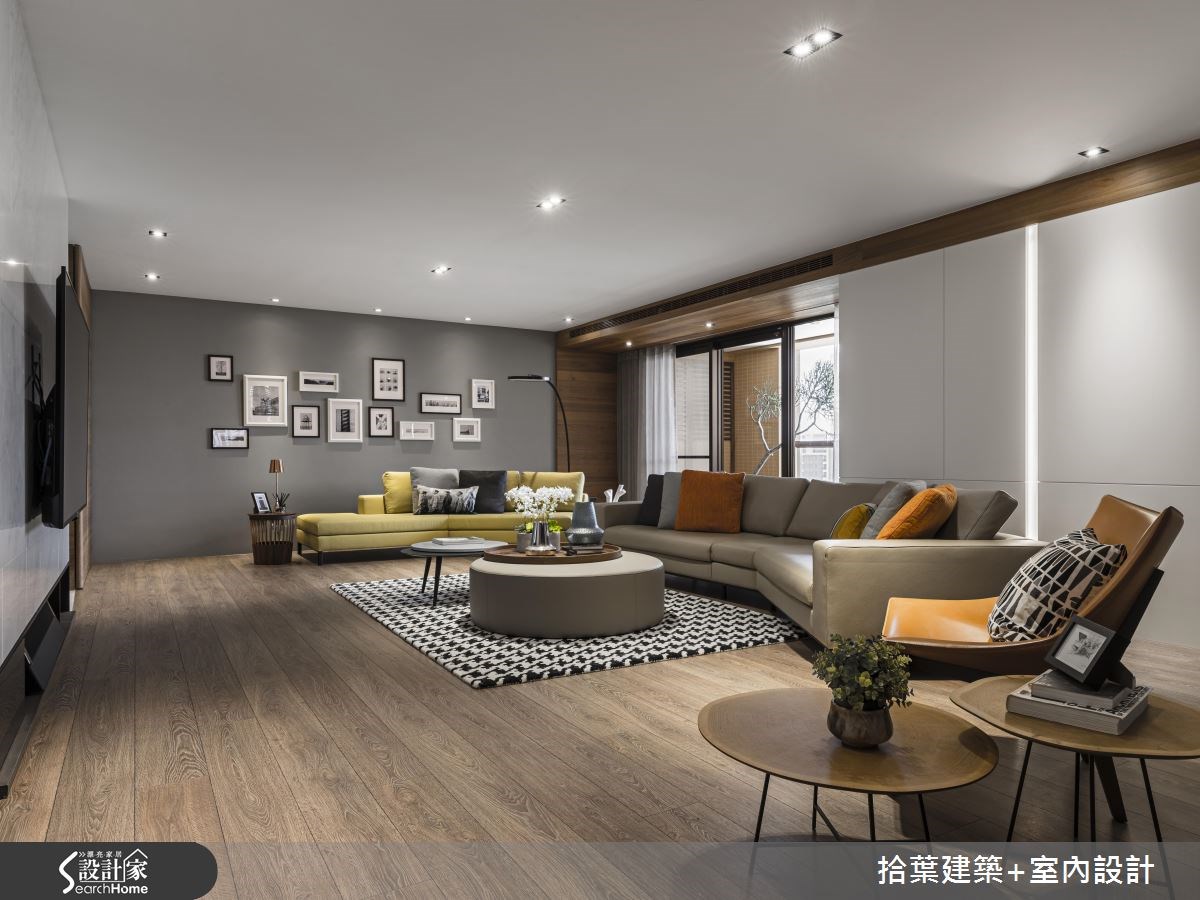 60坪新成屋(5年以下)＿現代風客廳案例圖片＿拾葉建築+室內設計＿拾葉_20之5