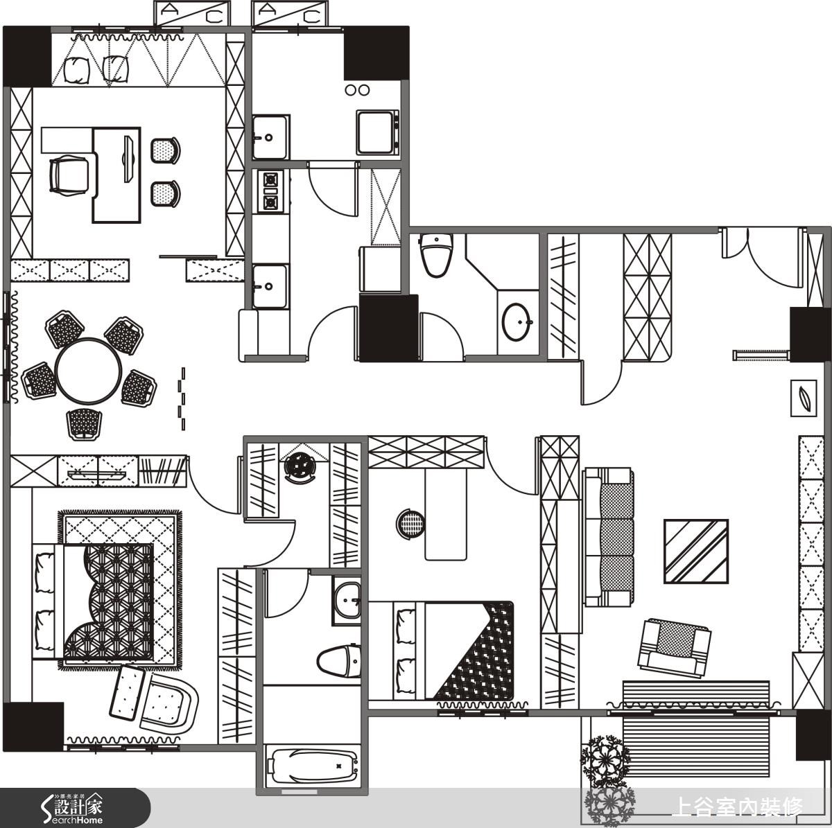 38坪新成屋(5年以下)＿奢華風案例圖片＿上谷室內裝修有限公司＿上谷_01之11
