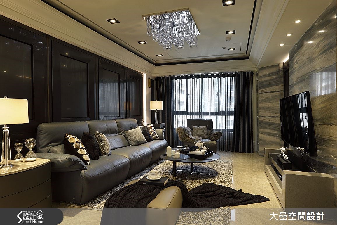 31坪中古屋(5~15年)＿奢華風客廳案例圖片＿大嵒空間設計＿大嵒_01之2