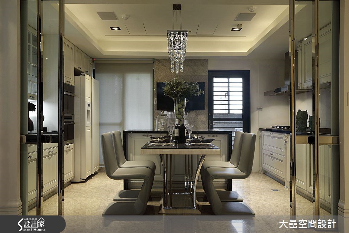 31坪中古屋(5~15年)＿奢華風餐廳廚房案例圖片＿大嵒空間設計＿大嵒_01之12