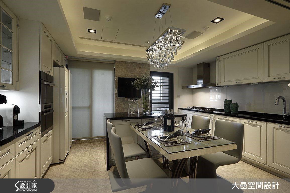 31坪中古屋(5~15年)＿奢華風餐廳廚房案例圖片＿大嵒空間設計＿大嵒_01之13