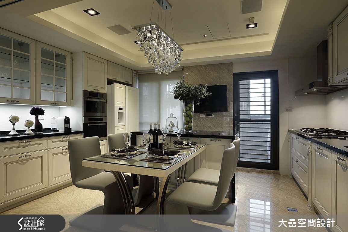 31坪中古屋(5~15年)＿奢華風餐廳廚房案例圖片＿大嵒空間設計＿大嵒_01之14
