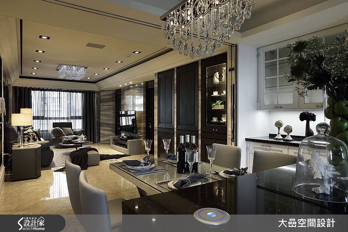 31坪中古屋(5~15年)＿奢華風客廳餐廳案例圖片＿大嵒空間設計＿大嵒_01之15