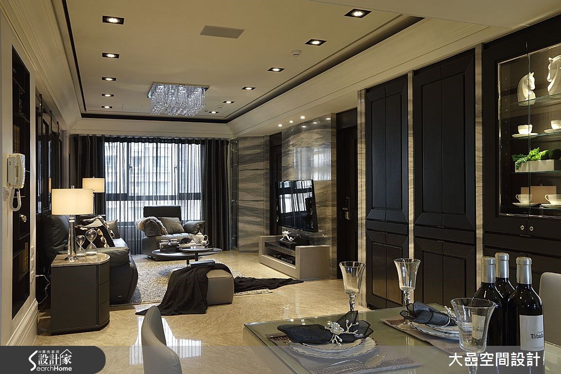 31坪中古屋(5~15年)＿奢華風客廳餐廳案例圖片＿大嵒空間設計＿大嵒_01之16