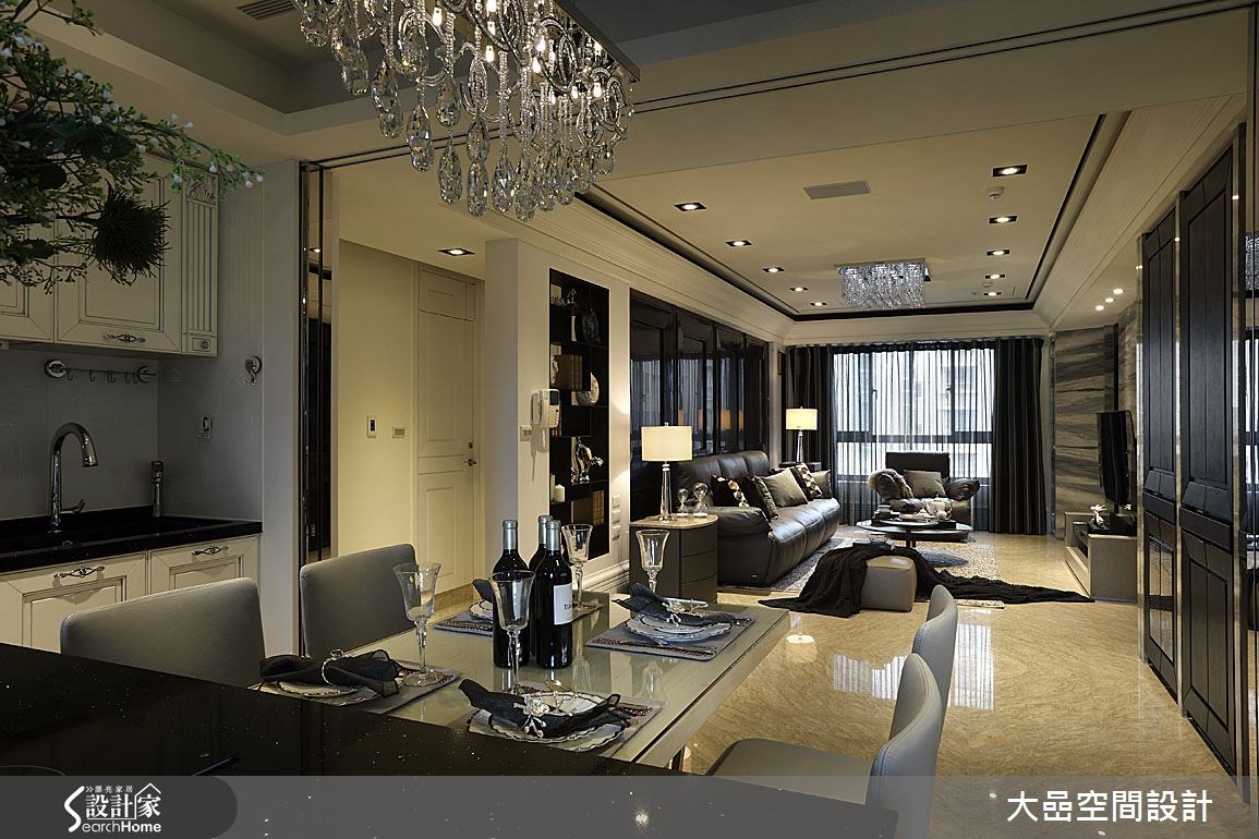 31坪中古屋(5~15年)＿奢華風客廳餐廳案例圖片＿大嵒空間設計＿大嵒_01之17