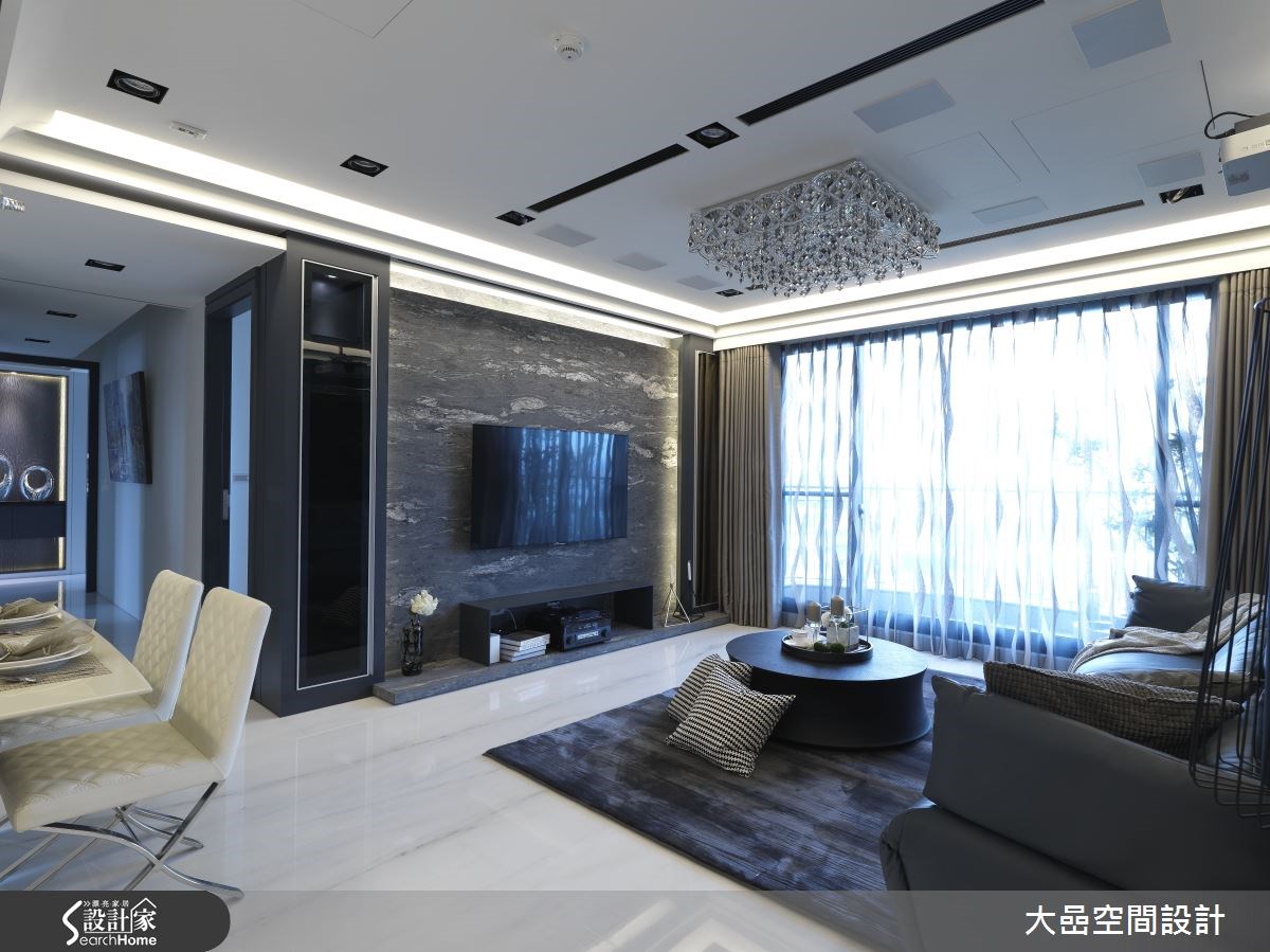 36坪中古屋(5~15年)＿奢華風客廳案例圖片＿大嵒空間設計＿大嵒_02之3