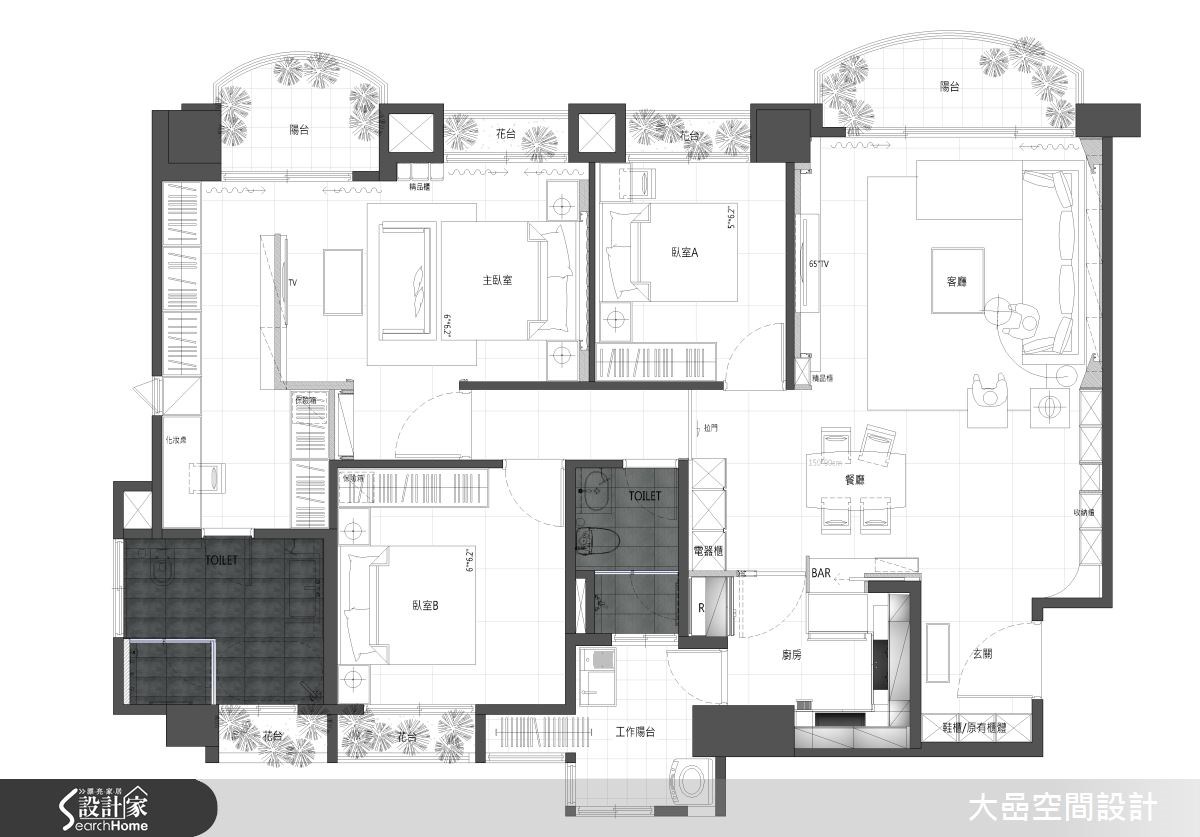36坪中古屋(5~15年)＿奢華風案例圖片＿大嵒空間設計＿大嵒_02之19
