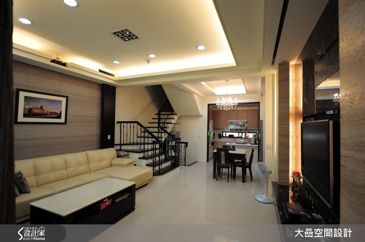 55坪新成屋(5年以下)＿奢華風客廳餐廳廚房樓梯案例圖片＿大嵒空間設計＿大嵒_03之3