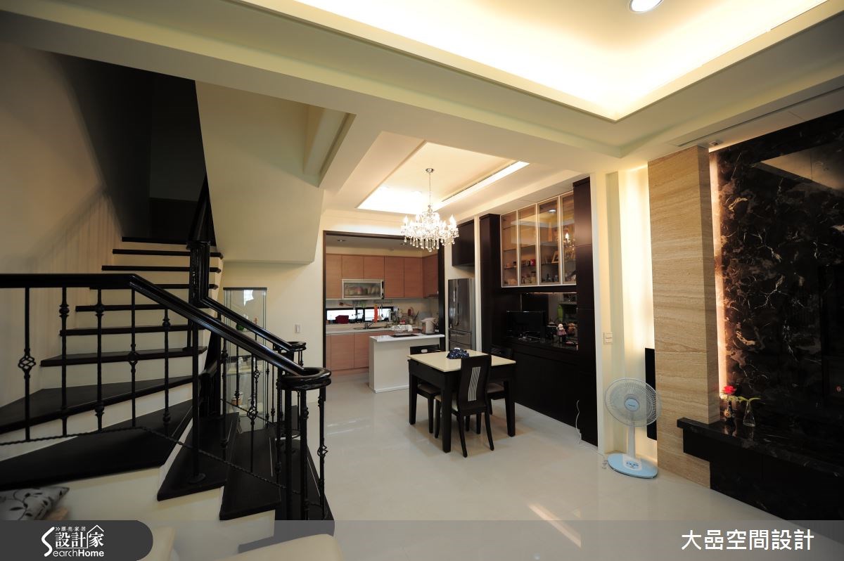 55坪新成屋(5年以下)＿奢華風餐廳廚房樓梯案例圖片＿大嵒空間設計＿大嵒_03之4