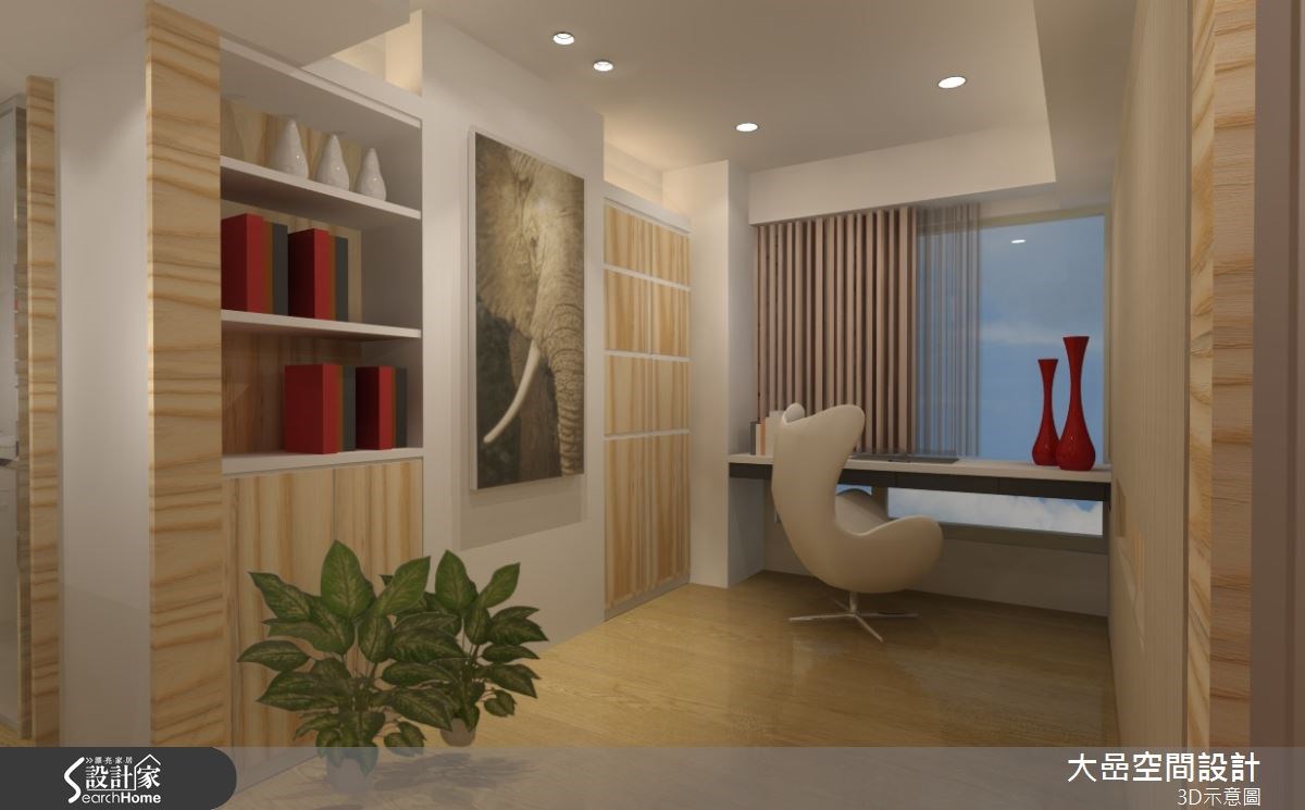 30坪新成屋(5年以下)＿北歐風書房案例圖片＿大嵒空間設計＿大嵒_04之10