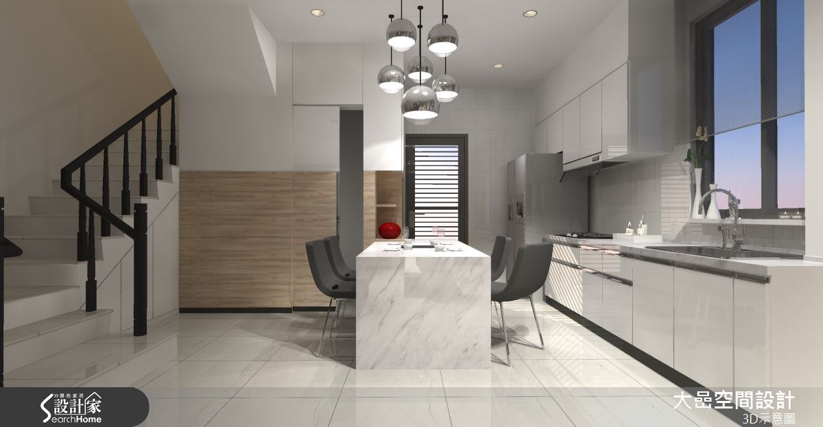 26坪新成屋(5年以下)＿簡約風廚房樓梯案例圖片＿大嵒空間設計＿大嵒_05之10
