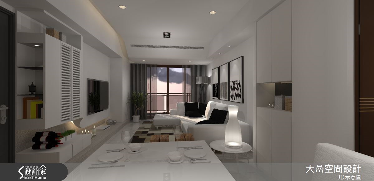 20坪新成屋(5年以下)＿休閒風客廳餐廳案例圖片＿大嵒空間設計＿大嵒_07之2