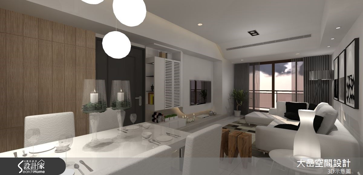 20坪新成屋(5年以下)＿休閒風客廳餐廳案例圖片＿大嵒空間設計＿大嵒_07之3