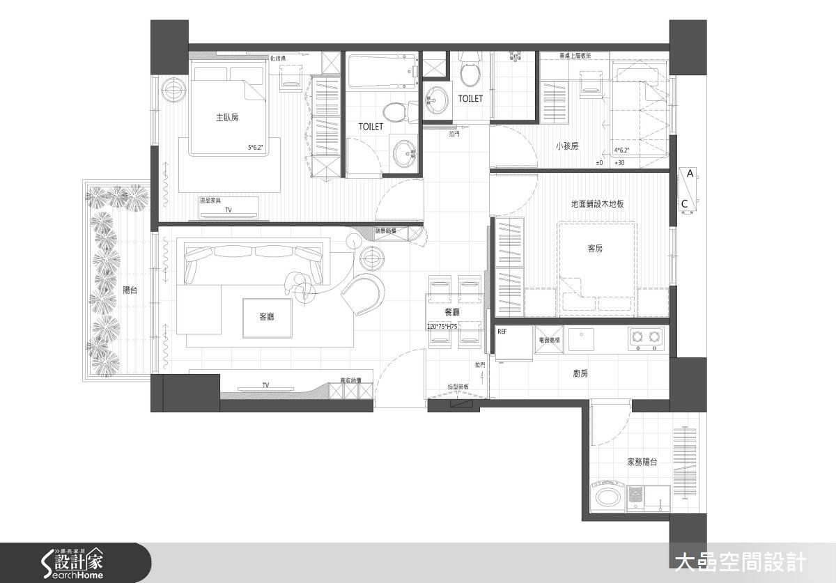 20坪新成屋(5年以下)＿休閒風案例圖片＿大嵒空間設計＿大嵒_07之10