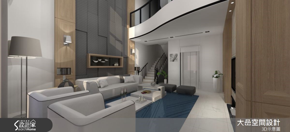 129坪預售屋＿新古典客廳樓梯案例圖片＿大嵒空間設計＿大嵒_13之3