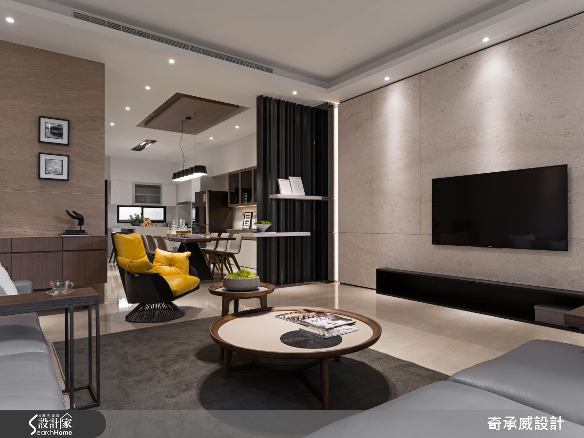 85坪新成屋(5年以下)＿混搭風客廳案例圖片＿楊允幀空間設計＿楊允幀_10之4