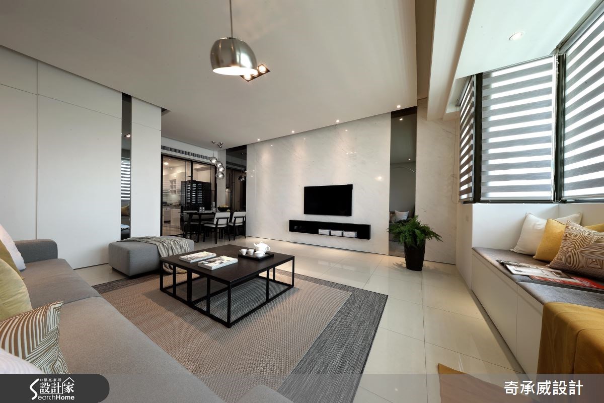 60坪新成屋(5年以下)＿現代風客廳臥榻案例圖片＿楊允幀空間設計＿楊允幀_11之5