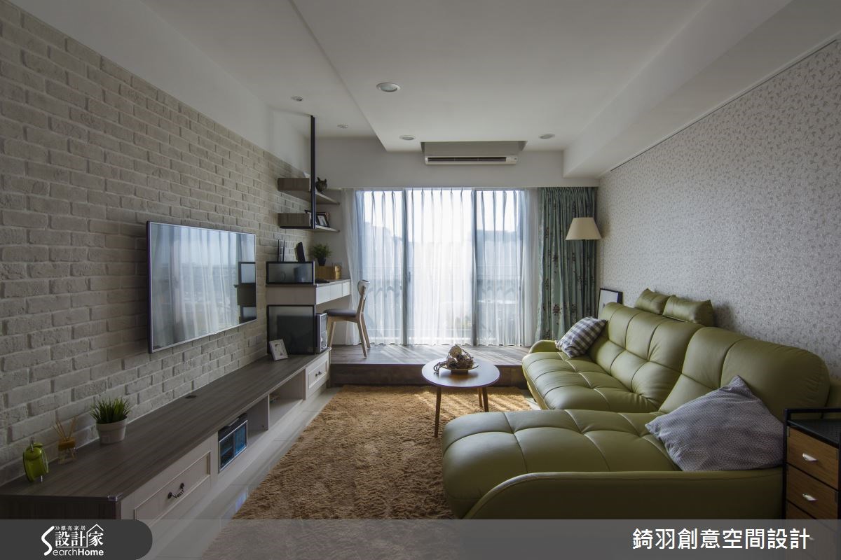 25坪新成屋(5年以下)＿混搭風客廳臥榻案例圖片＿錡羽創意空間設計＿錡羽_04之4