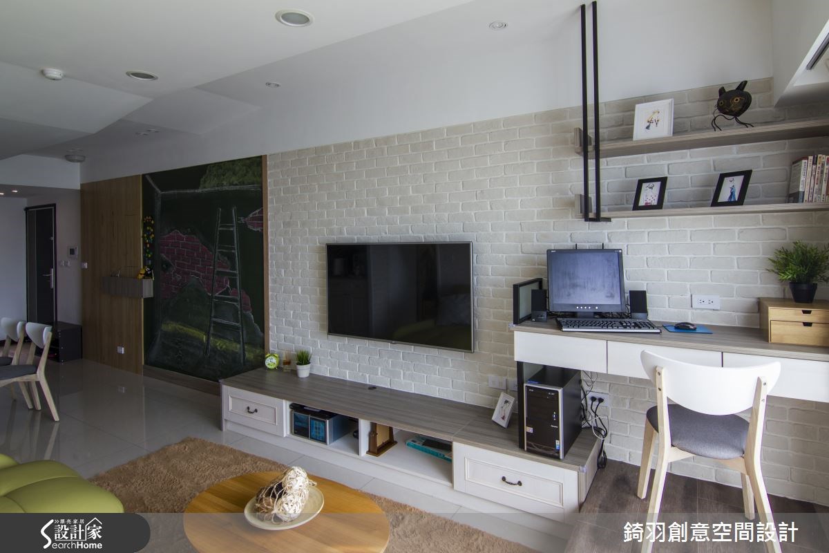 25坪新成屋(5年以下)＿混搭風客廳臥榻案例圖片＿錡羽創意空間設計＿錡羽_04之6