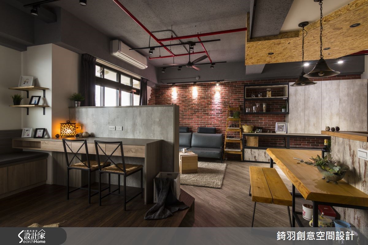 25坪新成屋(5年以下)＿工業風吧檯書房臥榻案例圖片＿錡羽創意空間設計＿錡羽_06之12
