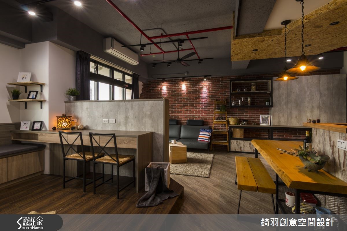 25坪新成屋(5年以下)＿工業風吧檯書房臥榻案例圖片＿錡羽創意空間設計＿錡羽_06之13
