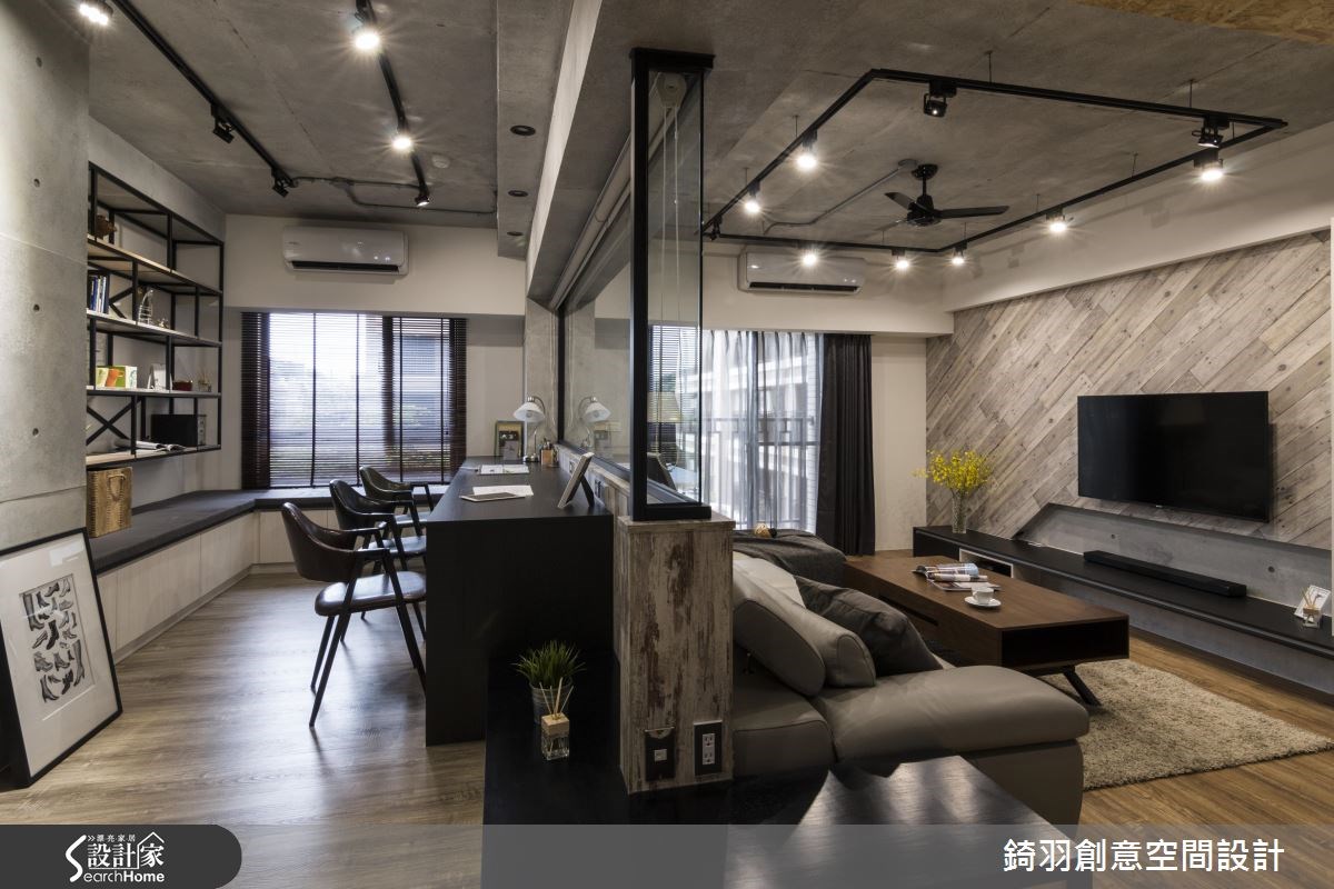 30坪新成屋(5年以下)＿工業風客廳書房案例圖片＿錡羽創意空間設計＿錡羽_08之5