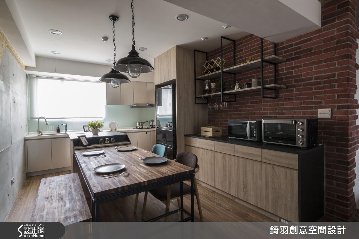 30坪新成屋(5年以下)＿工業風餐廳廚房案例圖片＿錡羽創意空間設計＿錡羽_08之11