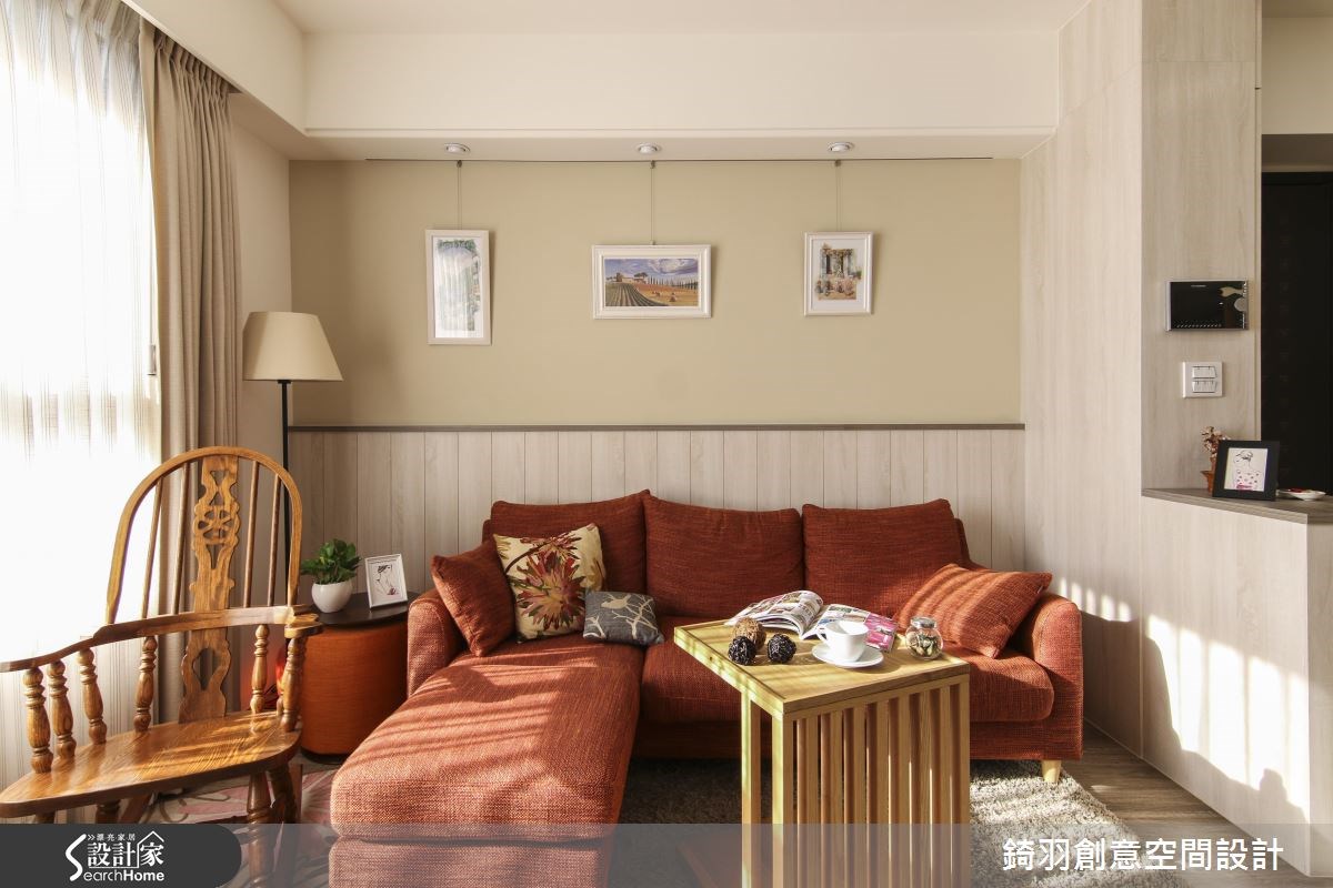 25坪新成屋(5年以下)＿鄉村風客廳案例圖片＿錡羽創意空間設計＿錡羽_09之4
