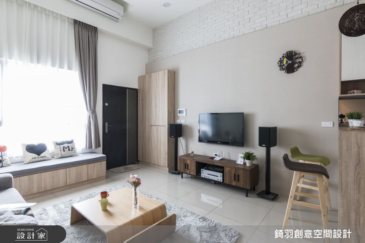 30坪新成屋(5年以下)＿北歐風玄關客廳臥榻案例圖片＿錡羽創意空間設計＿錡羽_12之1