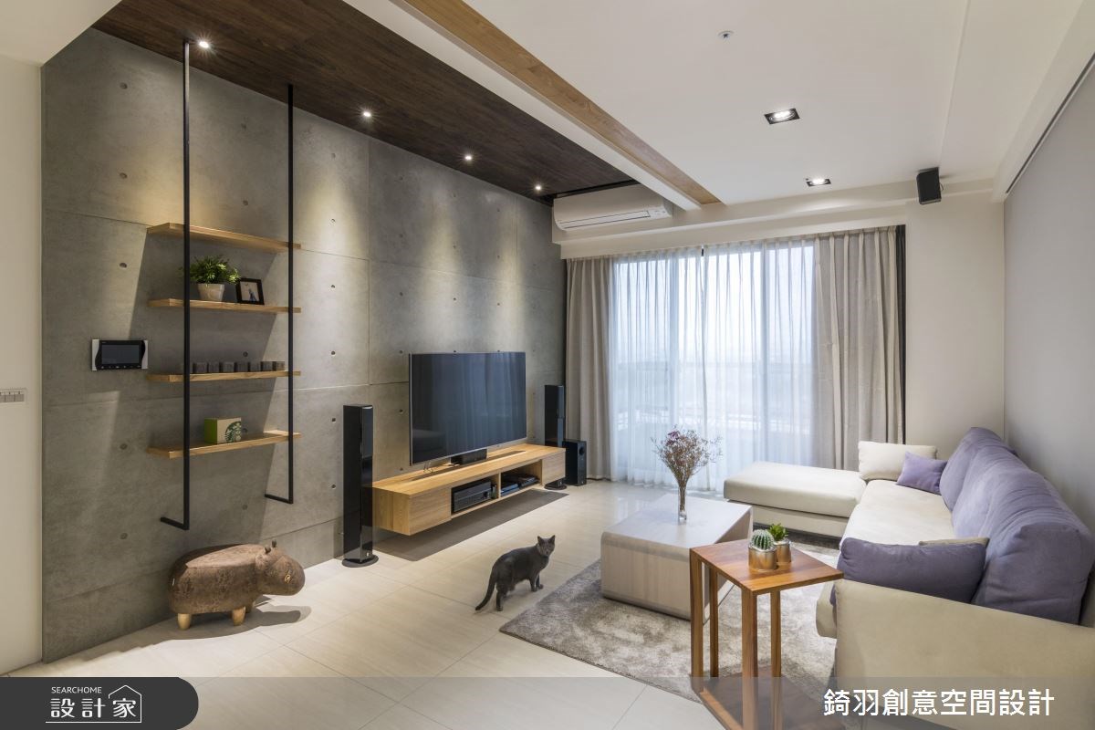 34坪新成屋(5年以下)＿簡約風客廳寵物案例圖片＿錡羽創意空間設計＿錡羽_18之5