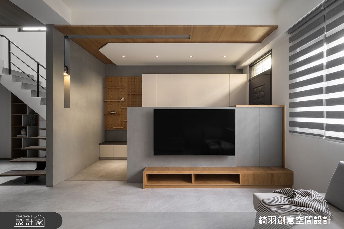 60坪老屋(31~40年)＿現代風客廳樓梯案例圖片＿錡羽創意空間設計＿錡羽_41之12