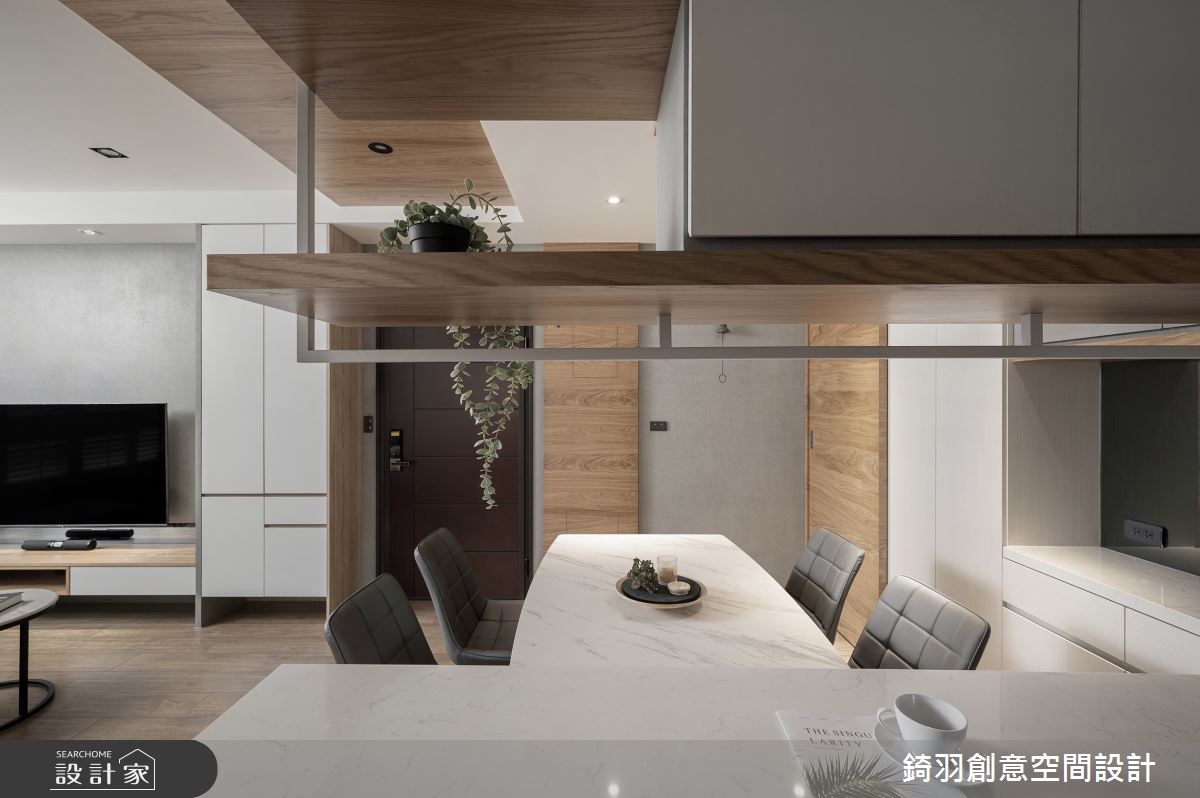 20坪新成屋(5年以下)＿現代風玄關餐廳中島案例圖片＿錡羽創意空間設計＿錡羽_46之11
