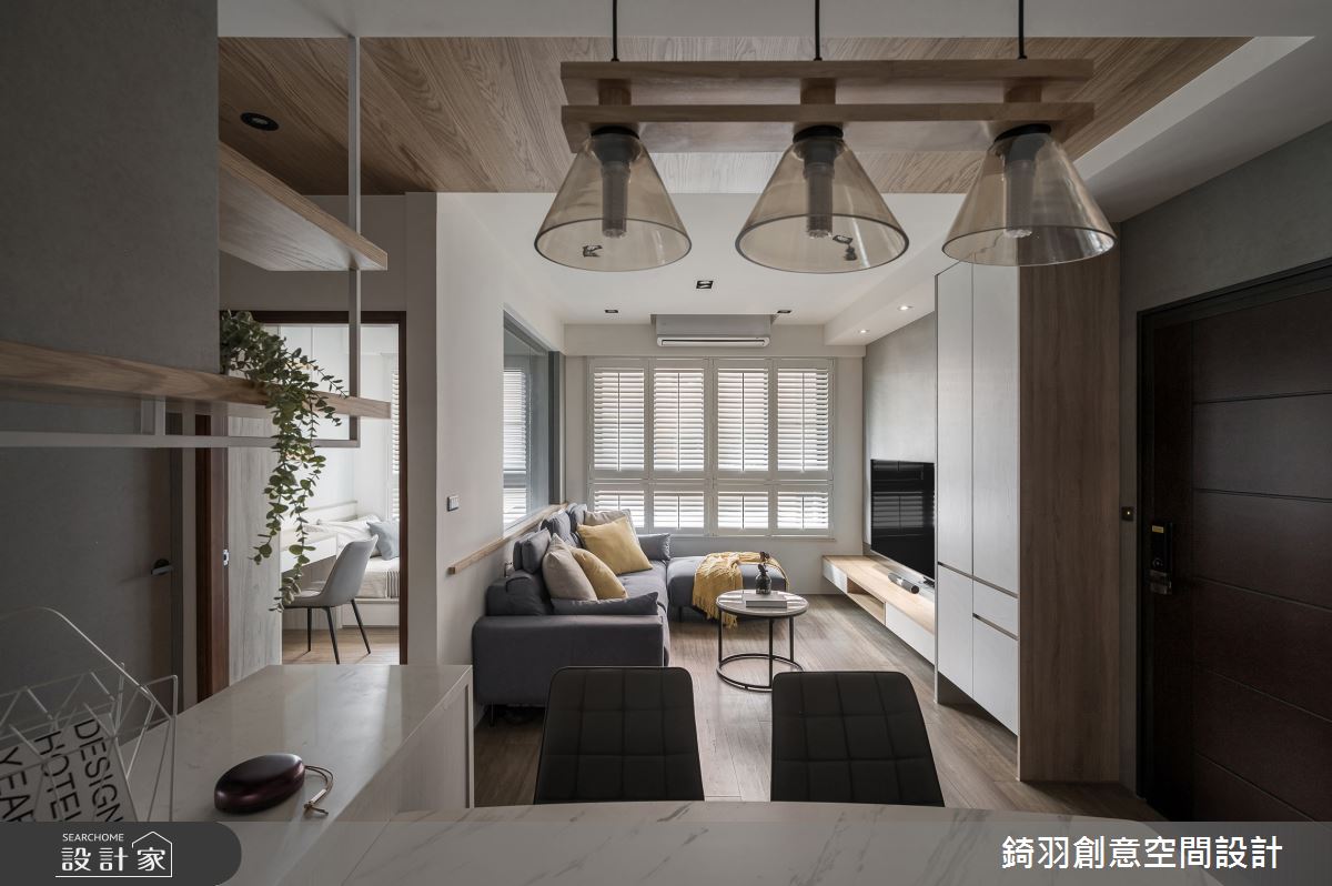 20坪新成屋(5年以下)＿現代風客廳餐廳中島案例圖片＿錡羽創意空間設計＿錡羽_46之3