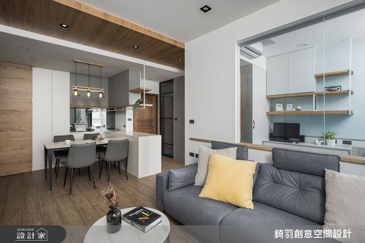 20坪新成屋(5年以下)＿現代風客廳餐廳中島案例圖片＿錡羽創意空間設計＿錡羽_46之14