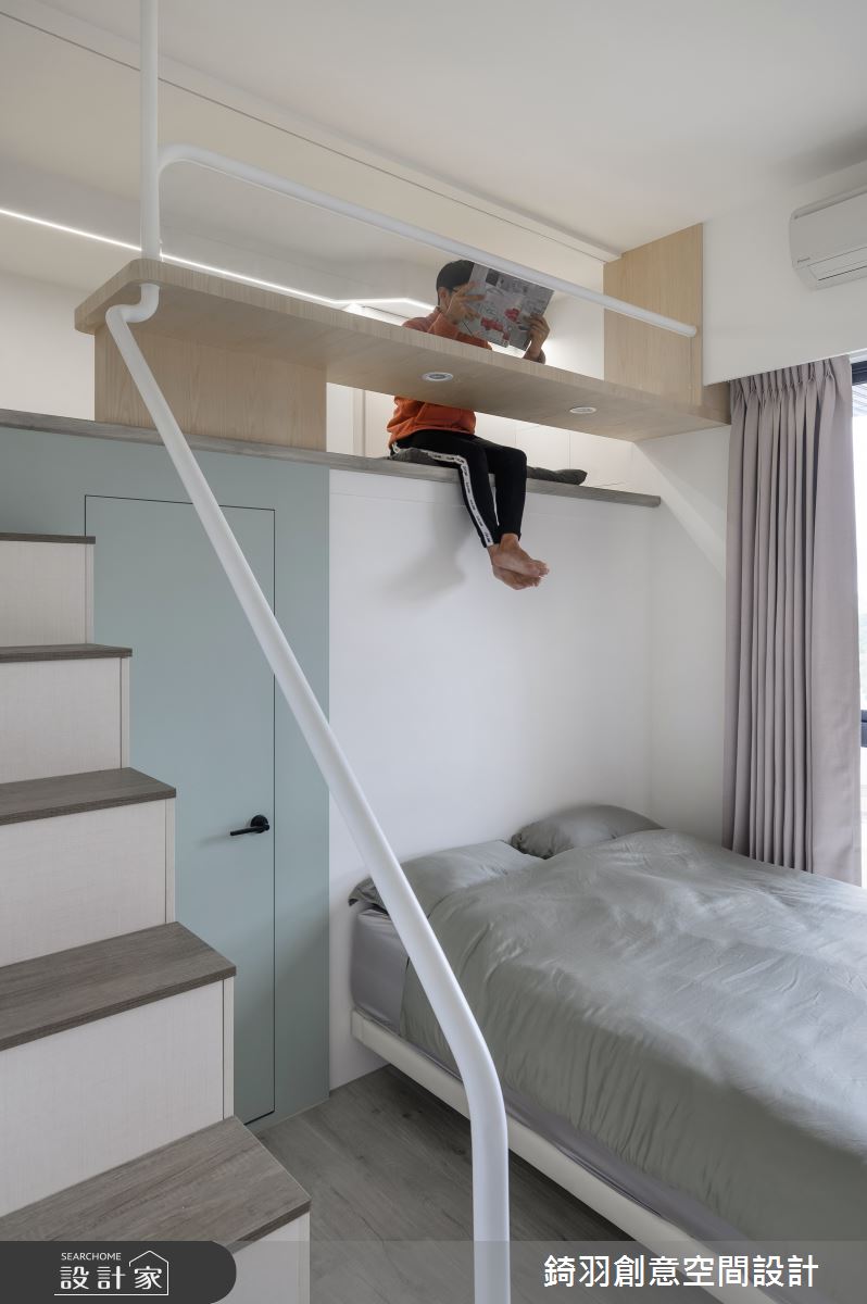 15坪新古屋(10年以下)＿北歐風臥室樓梯案例圖片＿錡羽創意空間設計＿錡羽_49之10