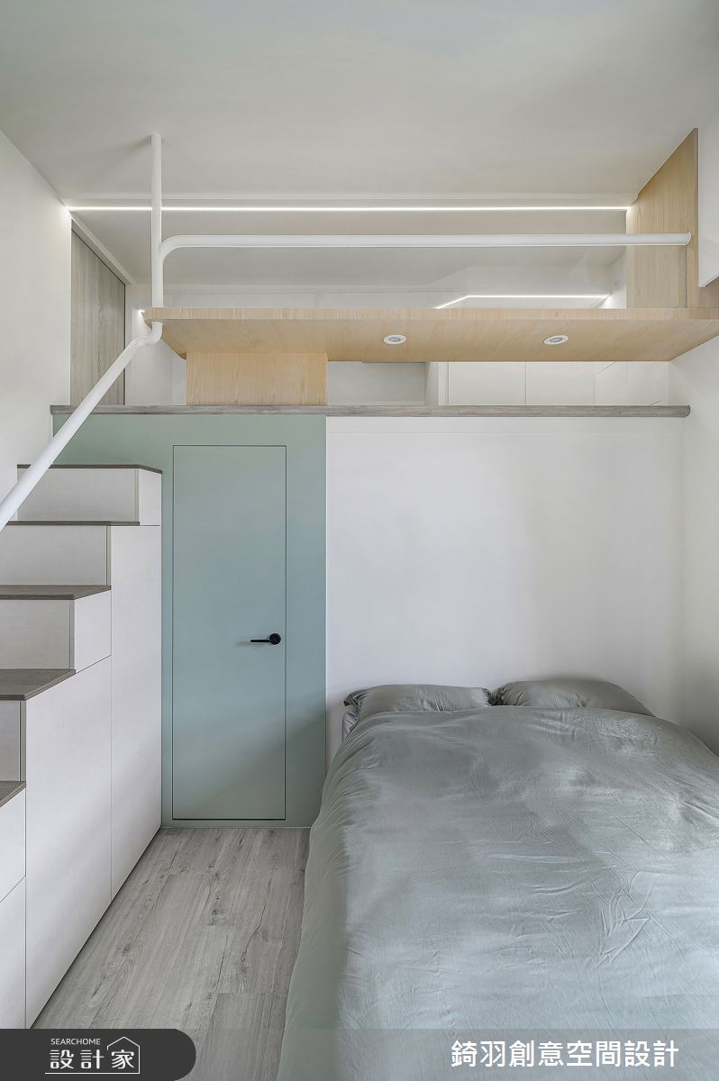 15坪新古屋(10年以下)＿北歐風臥室樓梯案例圖片＿錡羽創意空間設計＿錡羽_49之9
