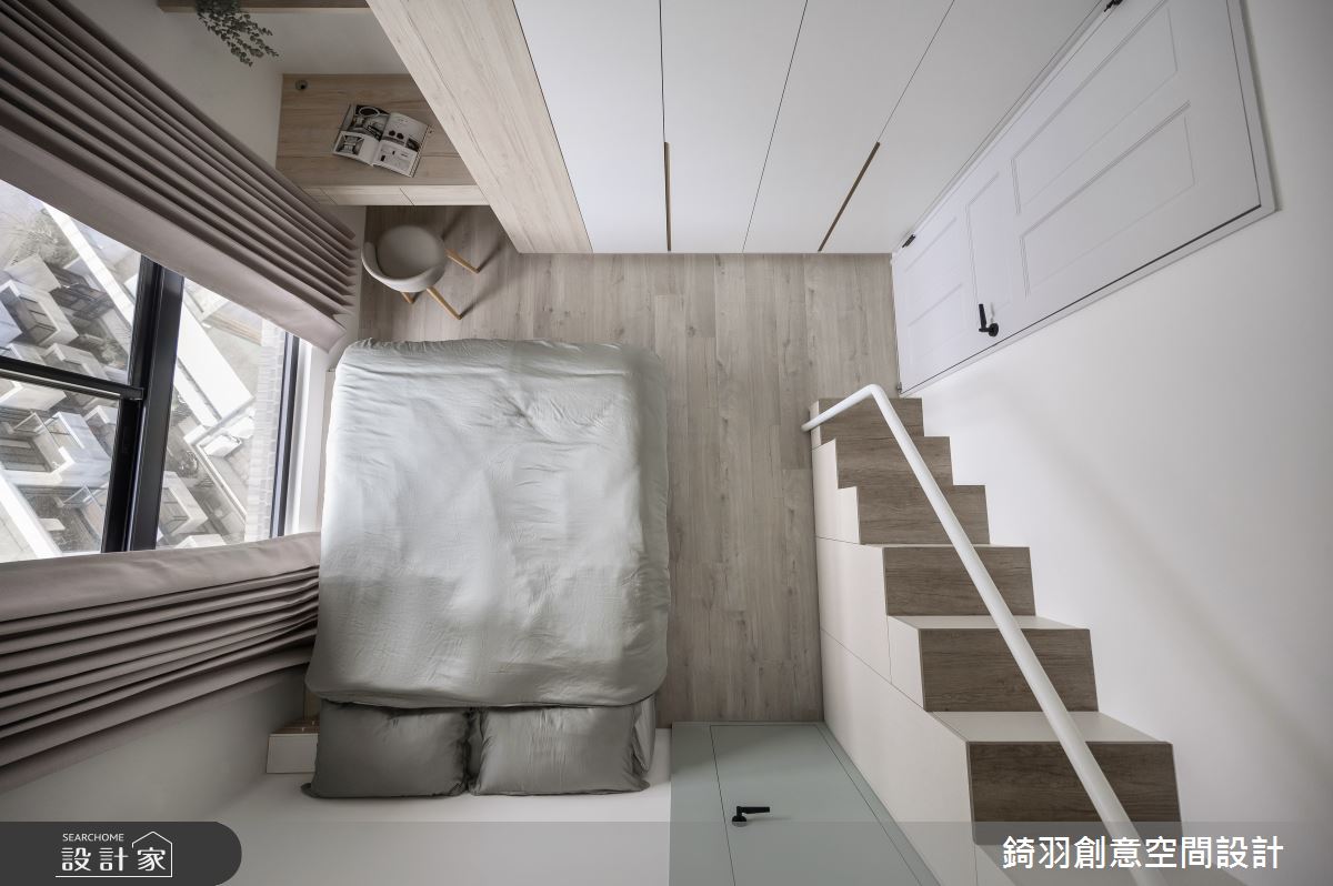 15坪新古屋(10年以下)＿北歐風臥室樓梯案例圖片＿錡羽創意空間設計＿錡羽_49之12