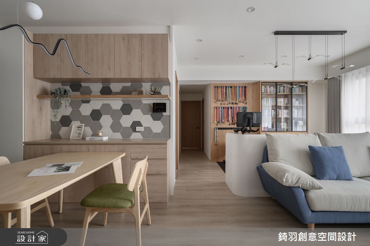 31坪新成屋(5年以下)＿日式無印風客廳餐廳書房案例圖片＿錡羽創意空間設計＿錡羽_55之4