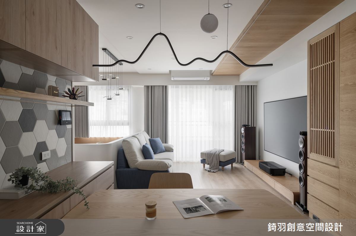 31坪新成屋(5年以下)＿日式無印風客廳餐廳書房案例圖片＿錡羽創意空間設計＿錡羽_55之2