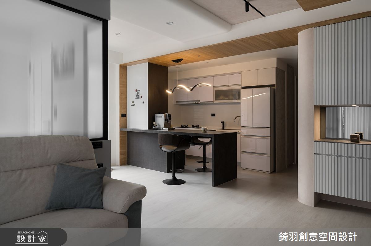 21坪預售屋＿現代風客廳餐廳廚房中島案例圖片＿錡羽創意空間設計＿錡羽_57之11