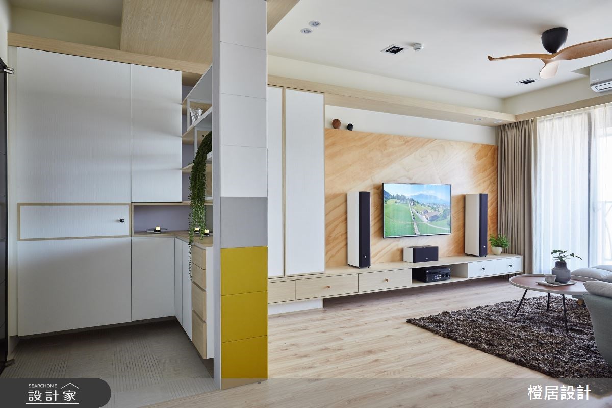 28坪預售屋＿北歐風客廳案例圖片＿橙居空間設計有限公司＿橙居_03之4