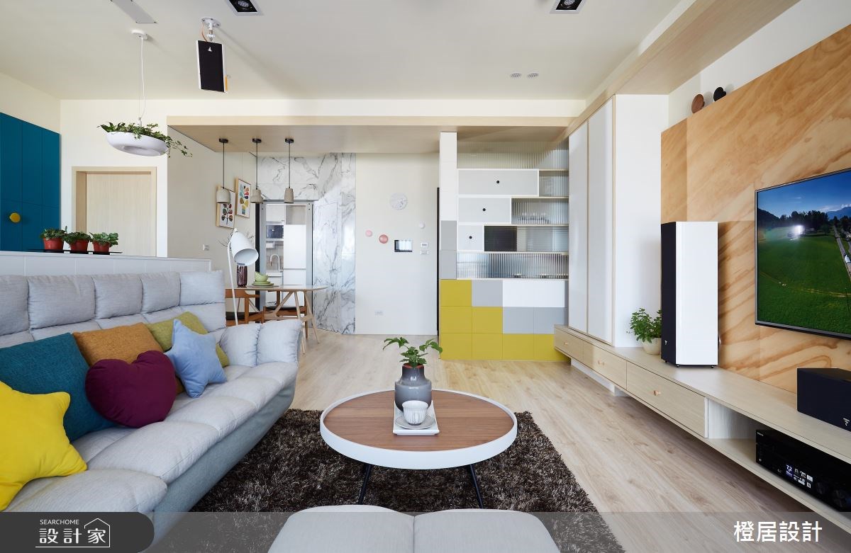 28坪預售屋＿北歐風客廳案例圖片＿橙居空間設計有限公司＿橙居_03之11
