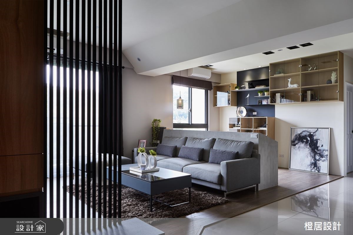 32坪新成屋(5年以下)＿現代風客廳案例圖片＿橙居空間設計有限公司＿橙居_05之4