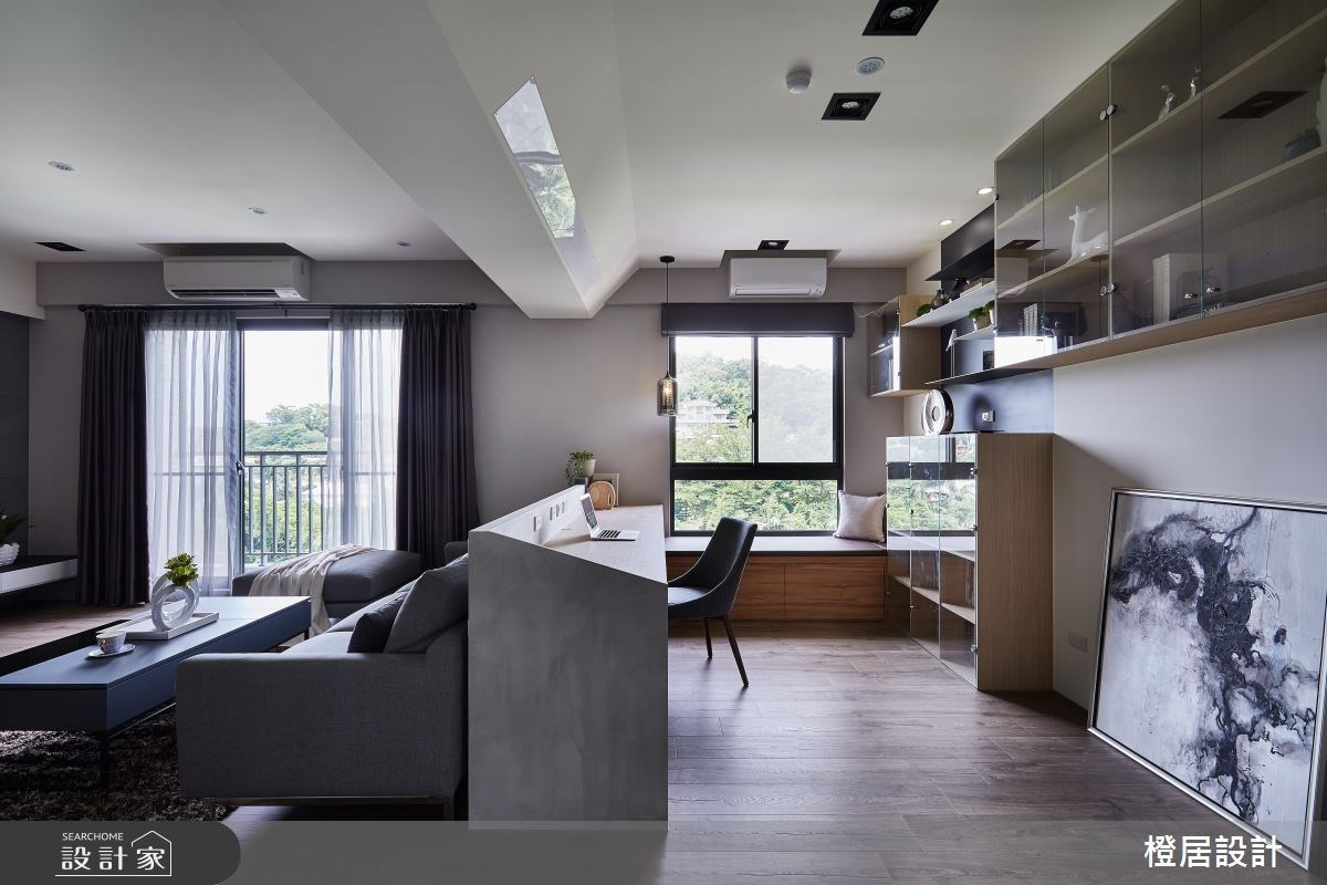 32坪新成屋(5年以下)＿現代風客廳書房案例圖片＿橙居空間設計有限公司＿橙居_05之15