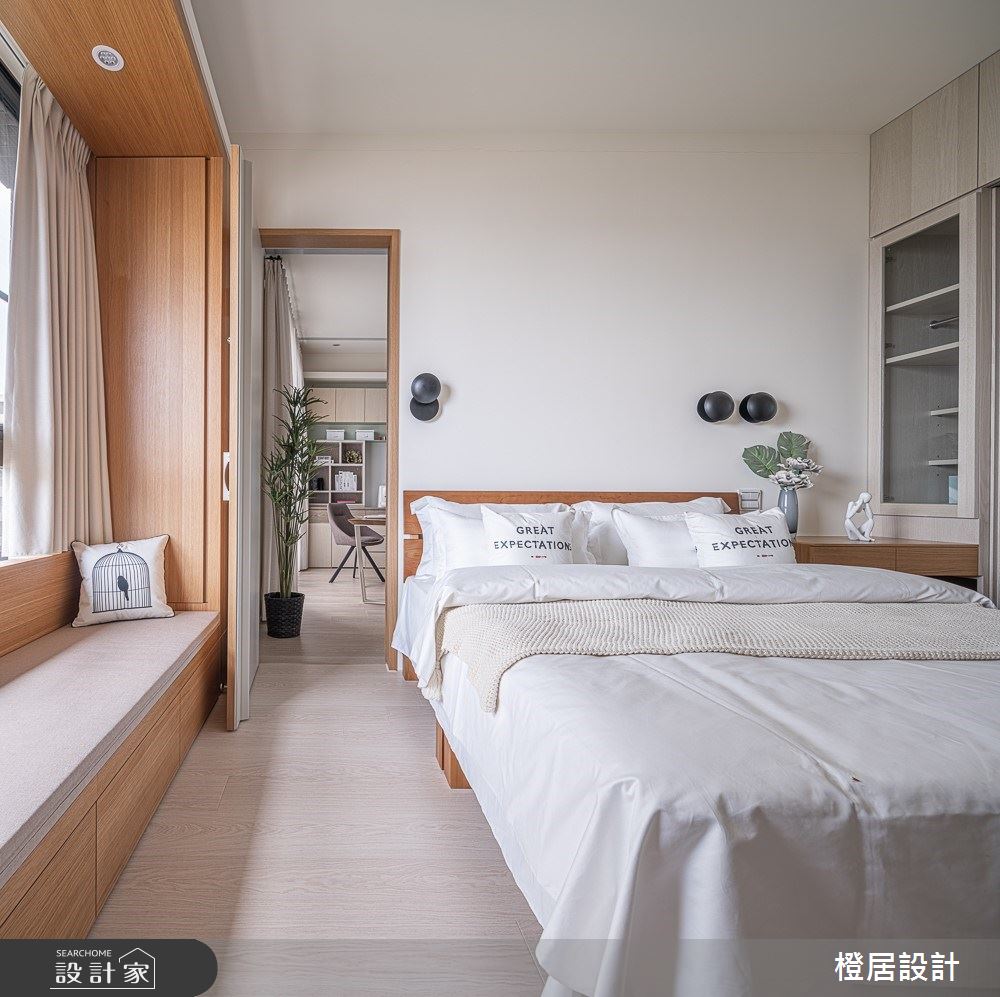 32坪新成屋(5年以下)＿北歐風臥室臥榻案例圖片＿橙居空間設計有限公司＿橙居_07之18